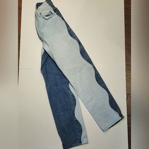 REVICE Multi-denim Wavy Seam Jeans